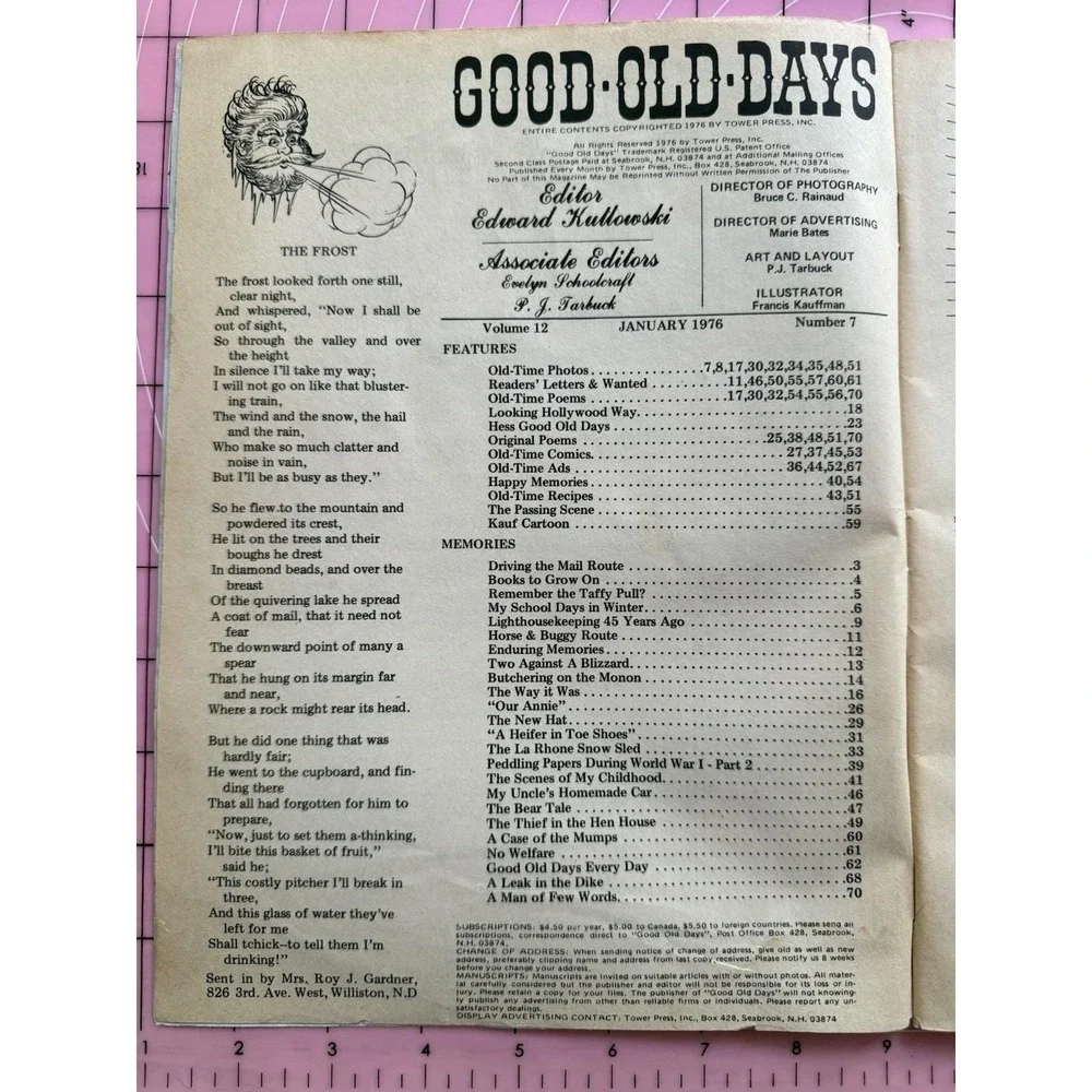 GOOD OLD DAYS‎ Magazine January 1976 Issue Vintage Americana
